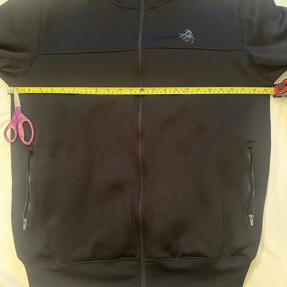 Legendary Whitetails Mens Hoodie L Outdoor Utility Fleece Full Zip Black - Picture 6 of 9